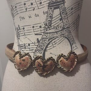 Heart-Shaped Belt with Gold Accents